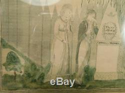 Original Engraving 1800's There is Rest in Heaven American Mourning