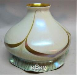 Oversized STEUBEN 7 x 6 Art Glass Shade for Floor Lamp c. 1915 antique