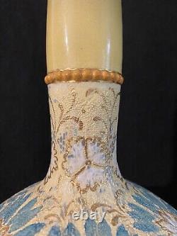 PAIR HUGE ROYAL DOULTON VASES LONG NECK SLATERS PATENT SUPERB 42 Cm-MINT