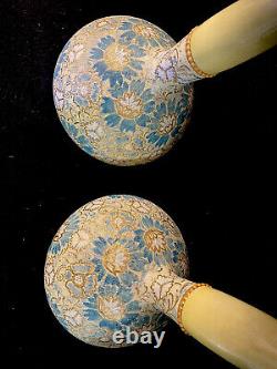 PAIR HUGE ROYAL DOULTON VASES LONG NECK SLATERS PATENT SUPERB 42 Cm-MINT