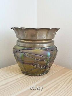PALLME KÖNIG & Habel Jugendstil Art Nouveau Antique Iridescent Glass Vase