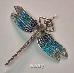 PLEASE READ Norman Grant Vintage Art Nouveau Style Silver Dragonfly Pendant