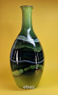 POOLE POTTERY MAYA BOTTLE VASE 26 Cms with Original Box. Unused