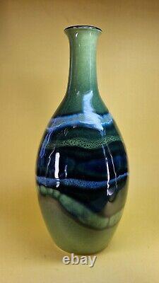 POOLE POTTERY MAYA BOTTLE VASE 26 Cms with Original Box. Unused