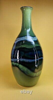 POOLE POTTERY MAYA BOTTLE VASE 26 Cms with Original Box. Unused