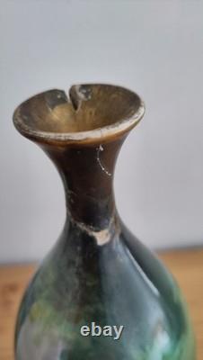 Pair Antique Victorian Royal Bonn Portrait Vases Art Nouveau PreRaphaelite style