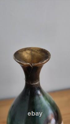 Pair Antique Victorian Royal Bonn Portrait Vases Art Nouveau PreRaphaelite style