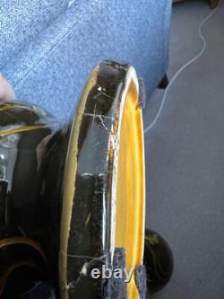 Pair LARGE 47cm Art Nouveau Pottery Vases Poppy Flowers Style Weller Ravissant