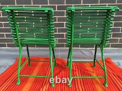 Pair Of Original Arras S Sauveur Wrought Iron Garden Chairs Circa 1900-1910