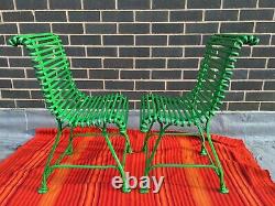 Pair Of Original Arras S Sauveur Wrought Iron Garden Chairs Circa 1900-1910