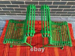 Pair Of Original Arras S Sauveur Wrought Iron Garden Chairs Circa 1900-1910