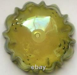 Pair Original Antique Green Glass Art Nouveau Epergne Fonts, Or Lamp Shades