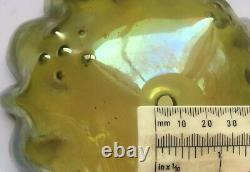 Pair Original Antique Green Glass Art Nouveau Epergne Fonts, Or Lamp Shades
