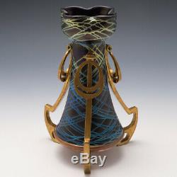 Pallme-Konig Vase With Brass Mounts 1900-05