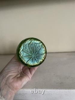 Pallme Konig Vase With Silver Collar/mouthpiece. Lustre Art Nouveau