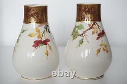 Pointon & Co Pointons Pair Decorative Vases Art Nouveau Floral Design c. 1900