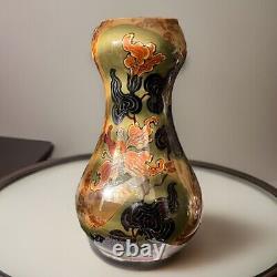 RARE 11 Antique VASE ERNST WAHLISS PERGAMON LUSTRE GREEN ART NOUVEAU Black Mark
