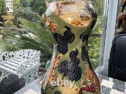 RARE 11 Antique VASE ERNST WAHLISS PERGAMON LUSTRE GREEN ART NOUVEAU Black Mark
