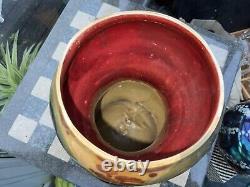 RARE 11 Antique VASE ERNST WAHLISS PERGAMON LUSTRE GREEN ART NOUVEAU Black Mark