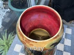 RARE 11 Antique VASE ERNST WAHLISS PERGAMON LUSTRE GREEN ART NOUVEAU Black Mark