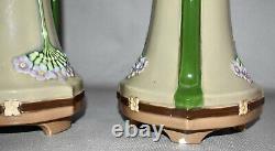 RARE ANTIQUE ART NOUVEAU EICHWALD VASE & JARDINIERE GARNITURE SET c1900