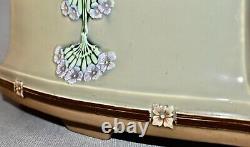 RARE ANTIQUE ART NOUVEAU EICHWALD VASE & JARDINIERE GARNITURE SET c1900