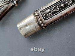 RARE Antique French Silver Art Nouveau'Green Man' Needle Sewing Case 2g