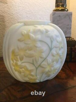 RARE Antique Phoenix Consolidated Art Deco Nouveau Floral Motif Vase MCM