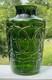 Rare Antique Pressed Green Gilt Vase Eapg Dugan Art Nouveau Edwardian