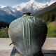 Rare Baluster Art Nouveau Amphora Gilt Green Gold Ceramic Vase 9 T 8 W 1423g