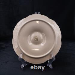 RARE French Antique Oyster Plate SARREGUEMINES Majolica light green and blue