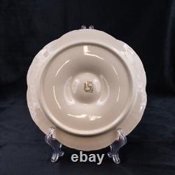 RARE French Antique Oyster Plate SARREGUEMINES Majolica light green and blue
