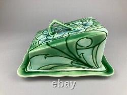 RARE MINTONS LTD No. 1 TUBE LINED ART NOUVEAU SECESSIONIST CHEESE STAND DOME DISH