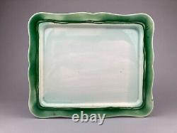 RARE MINTONS LTD No. 1 TUBE LINED ART NOUVEAU SECESSIONIST CHEESE STAND DOME DISH
