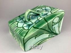 RARE MINTONS LTD No. 1 TUBE LINED ART NOUVEAU SECESSIONIST CHEESE STAND DOME DISH
