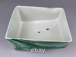 RARE MINTONS LTD No. 1 TUBE LINED ART NOUVEAU SECESSIONIST CHEESE STAND DOME DISH
