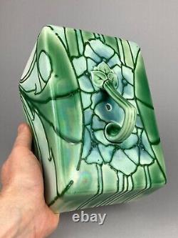 RARE MINTONS LTD No. 1 TUBE LINED ART NOUVEAU SECESSIONIST CHEESE STAND DOME DISH