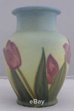 ROOKWOOD Vase by Kataro Shirayamadani. SIGNED. Vellum. Shape 6765. 7.5T. 1939