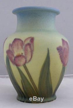 ROOKWOOD Vase by Kataro Shirayamadani. SIGNED. Vellum. Shape 6765. 7.5T. 1939