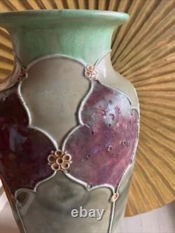ROYAL DOULTON STONEWARE SLENDER TAPERED GLAZED SECESSIONIST VASE c. 1902-1922