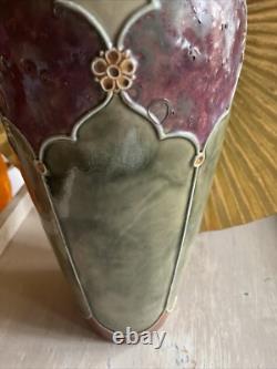 ROYAL DOULTON STONEWARE SLENDER TAPERED GLAZED SECESSIONIST VASE c. 1902-1922