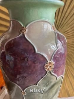 ROYAL DOULTON STONEWARE SLENDER TAPERED GLAZED SECESSIONIST VASE c. 1902-1922