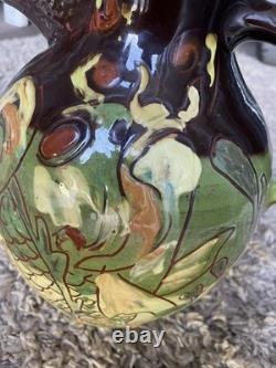 Rare Antique Brannam Barum Barnstaple Grotesque Fish Jug. 12.5 Inches. Dated 1895