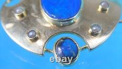 Rare Art Nouveau 15ct Gold Enamel Brooch Pin Blue Green Murrle Bennett C 1905
