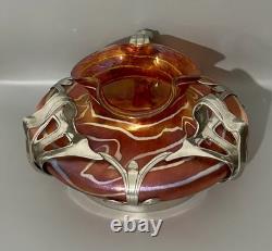 Rare Art Nouveau Fritz Hekert, Frederich Van Hauten Secessionist Vase Loetz 1880