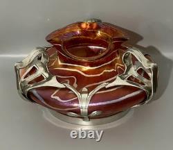 Rare Art Nouveau Fritz Hekert, Frederich Van Hauten Secessionist Vase Loetz 1880