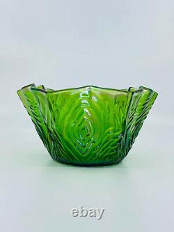 Rare Art Nouveau Glass Bowl Vase Bowl Pallme King Bohemia Bohemia Bohemia