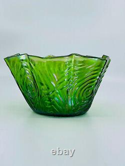 Rare Art Nouveau Glass Bowl Vase Bowl Pallme King Bohemia Bohemia Bohemia