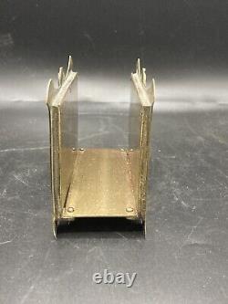 Rare! Art Nouveau Slag Glass Brass Letter Holder Or Napkin Holder 1905