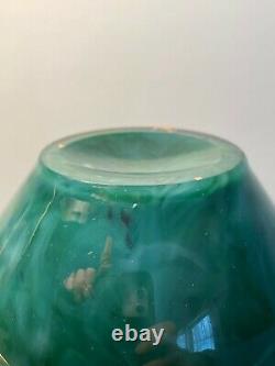 Rare Early Loetz Marmoriertes Malachite Green Vase